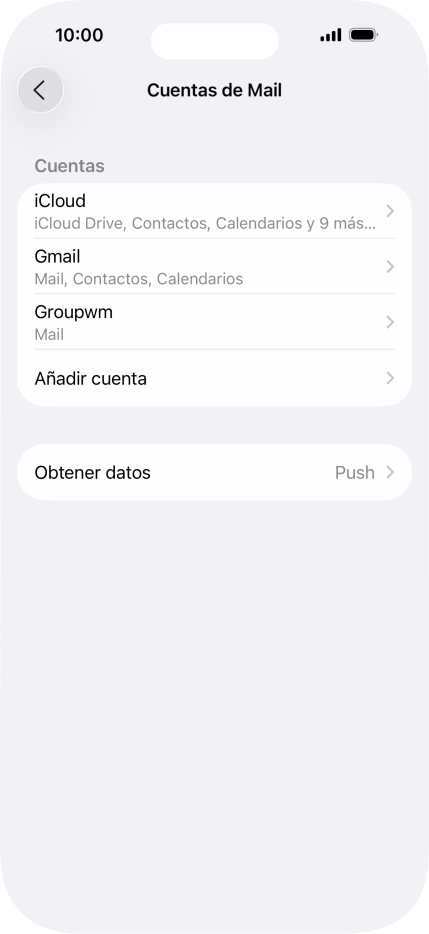 Pulsa el nombre de la cuenta de correo electrónico que acabas de crear.