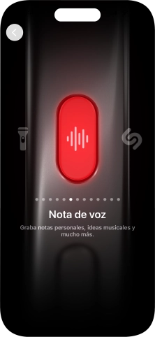 Desliza el dedo hacia la derecha o hacia la izquierda por la pantalla para seleccionar la función deseada.