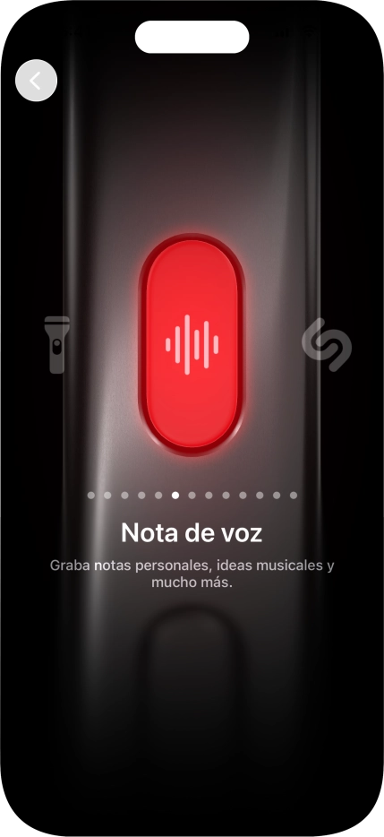 Desliza el dedo hacia la derecha o hacia la izquierda por la pantalla para seleccionar la función deseada.