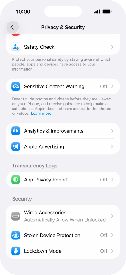Press App Privacy Report.