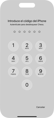 Utiliza el código de seguridad que has creado. La app ya no está bloqueada.