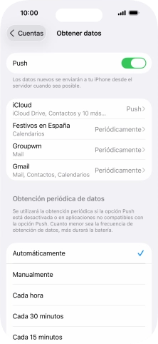 Pulsa el indicador junto a 
