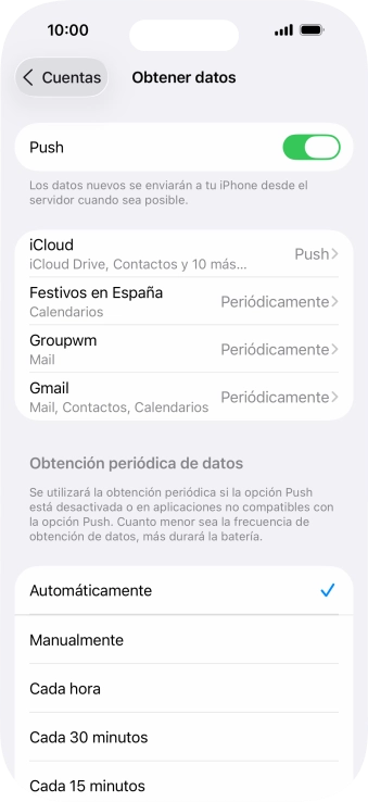 Pulsa el indicador junto a 