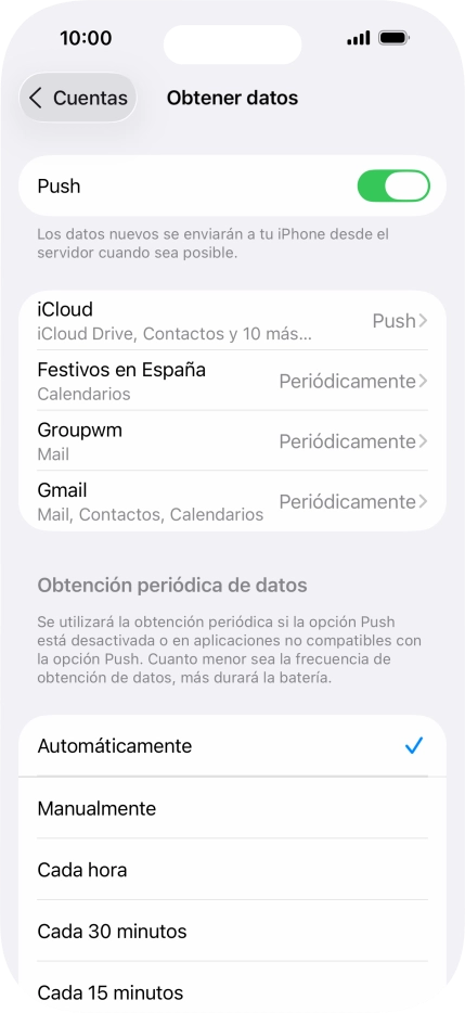 Pulsa el indicador junto a 