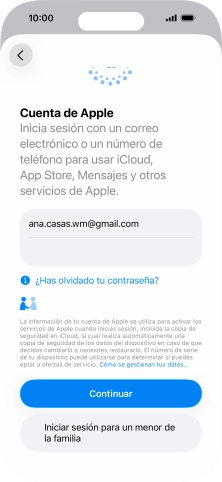 Pulsa Continuar.