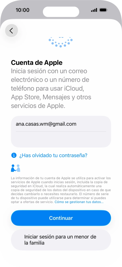 Pulsa Continuar.