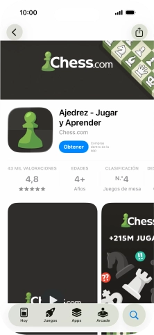 Pulsa Obtener y sigue las indicaciones de la pantalla para instalar la app.