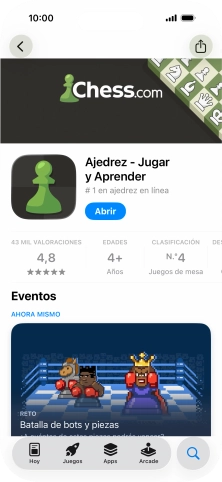 Desliza el dedo hacia arriba desde la parte inferior de la pantalla para terminar y volver a la pantalla de inicio.