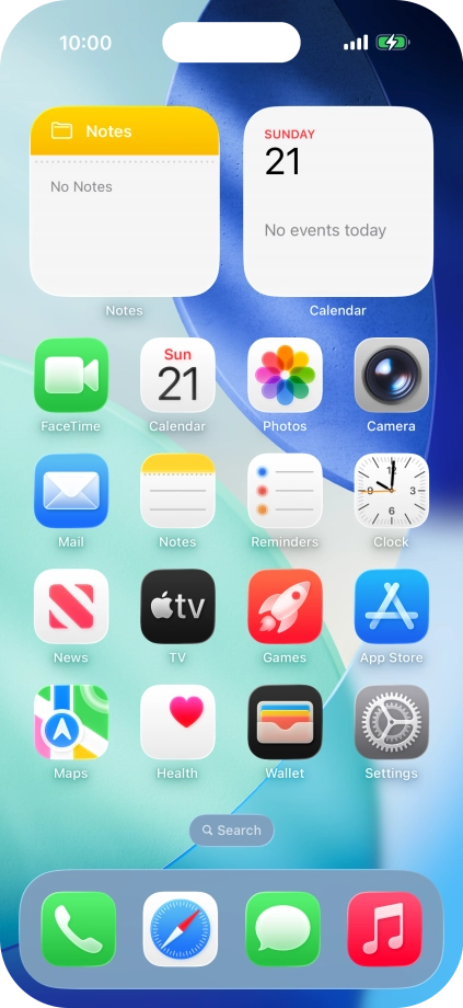 When the battery charging icon is displayed, the battery is charging.