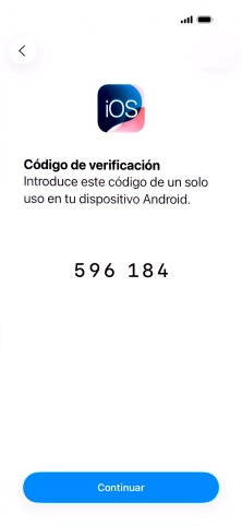 Sigue las indicaciones de la pantalla y de la app 