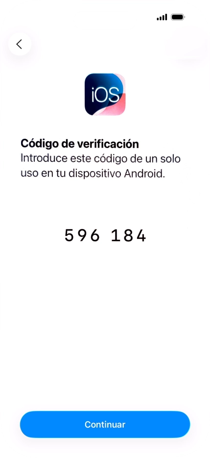Sigue las indicaciones de la pantalla y de la app 