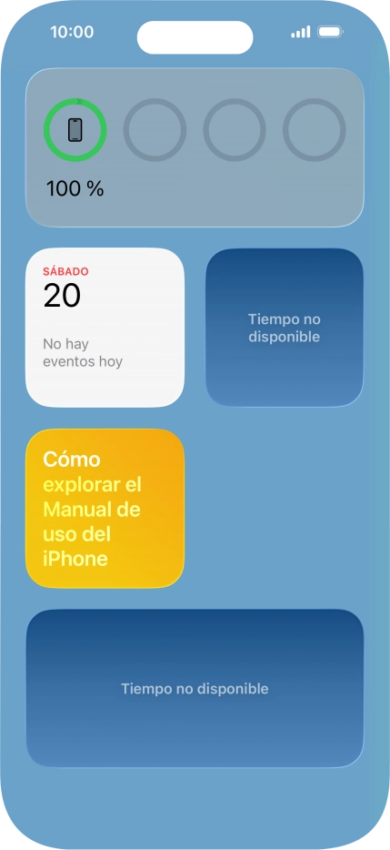 Pulsa el widget deseado hasta que aparezca un menú emergente en la pantalla.
