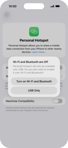 If Wi-Fi is turned off, press Turn on Wi-Fi and Bluetooth.