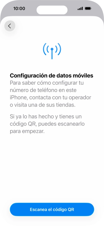 Pulsa Escanea el código QR.