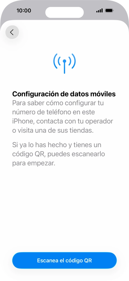 Pulsa Escanea el código QR.
