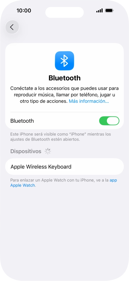 Pulsa el dispositivo Bluetooth deseado y sigue las indicaciones de la pantalla para vincular el dispositivo al teléfono.