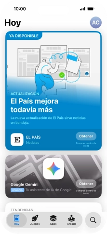 Pulsa el icono de búsqueda.