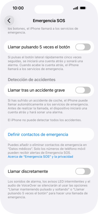 Pulsa el indicador junto a 