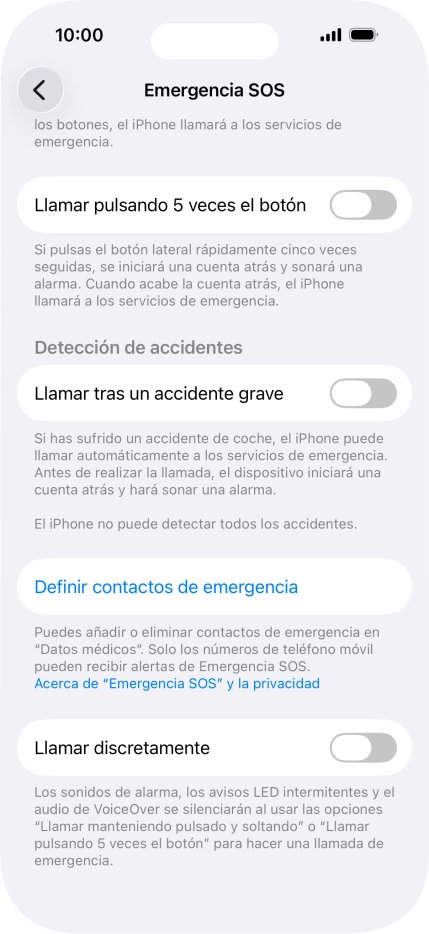 Pulsa el indicador junto a 