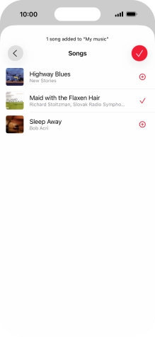 Press the confirm icon.