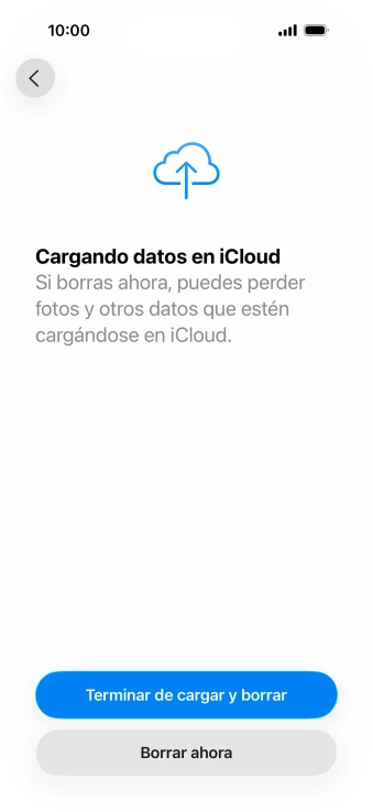 Pulsa Borrar ahora.