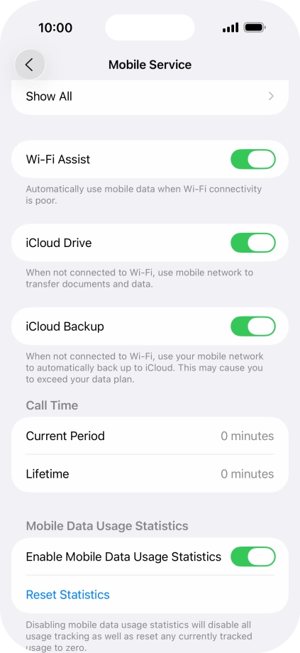 Press the indicator next to 