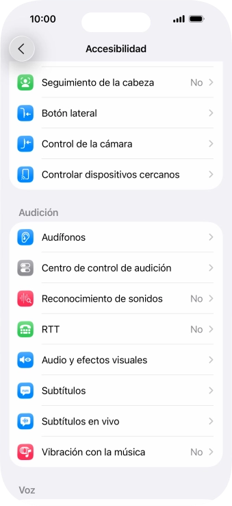 Pulsa una categoría bajo 