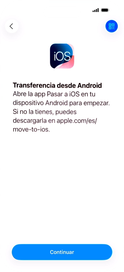 Para transferir contenido a tu teléfono, tienes que haber instalado la app 