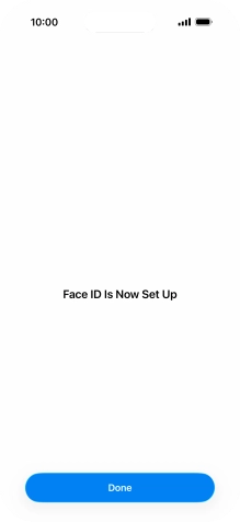 Press Done. If you haven't previously selected a phone lock code, key in a code of your own choice twice.