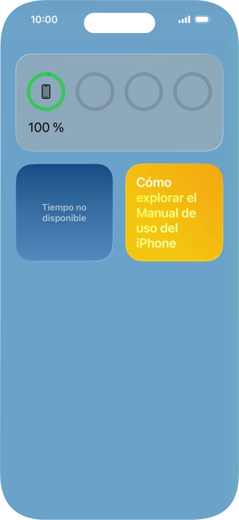 Pulsa el grupo de widgets deseado durante unos instantes.
