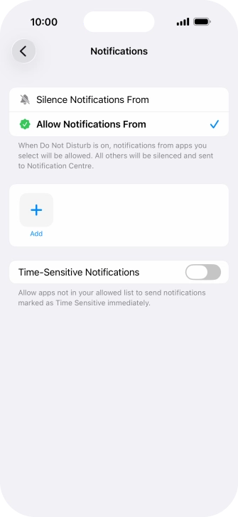 Press the indicator next to 