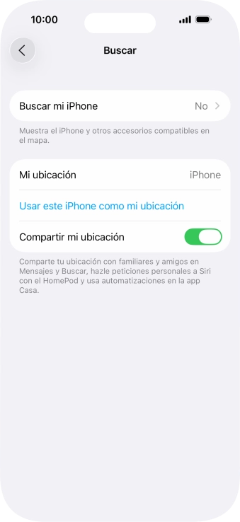 Pulsa Buscar mi iPhone.