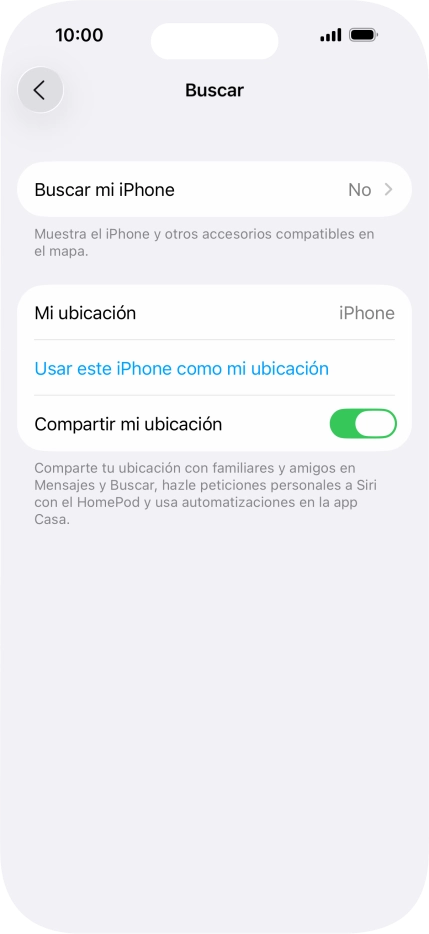 Pulsa Buscar mi iPhone.