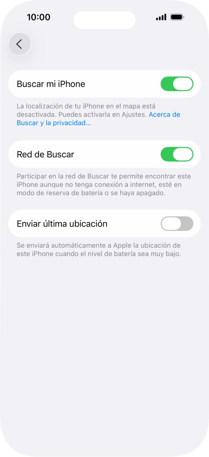 Pulsa el indicador junto a 