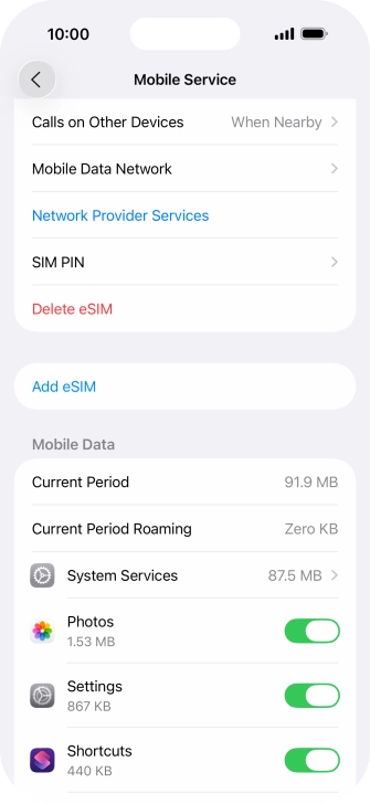Press Mobile Data Network.