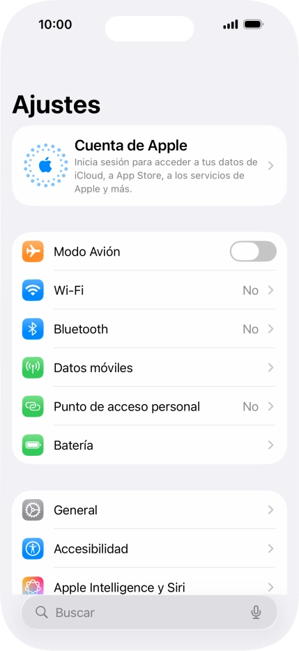 Pulsa Cuenta de Apple.