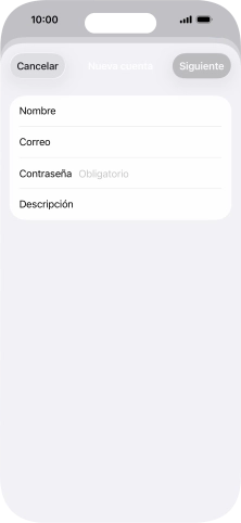Pulsa Contraseña e introduce la contraseña de tu cuenta de correo electrónico.