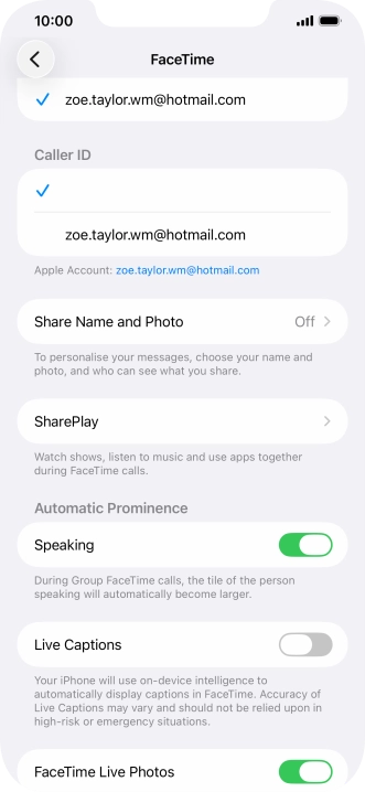 Press the required setting below Press the required setting below