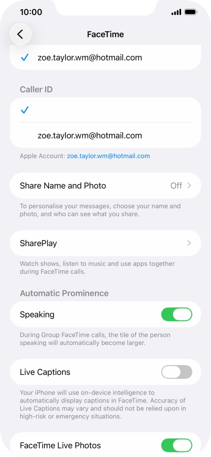 Press the required setting below Press the required setting below