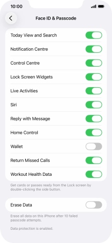 Press the indicator next to Press the indicator next to