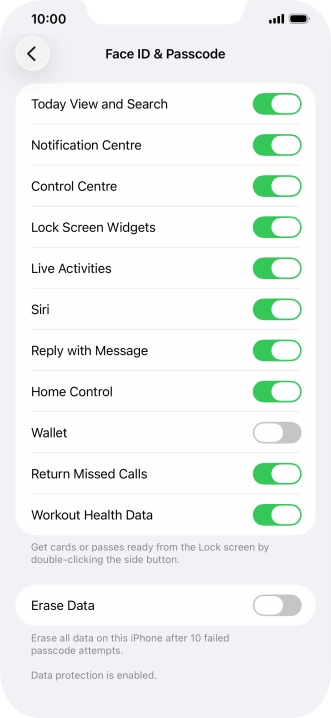 Press the indicator next to Press the indicator next to