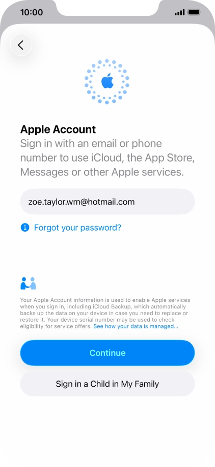 Press Continue. Press Continue.