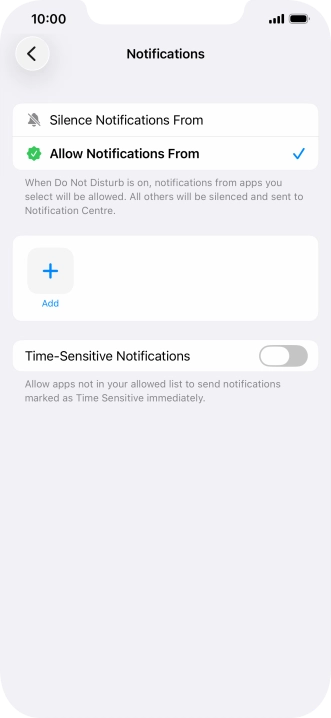 Press the indicator next to 