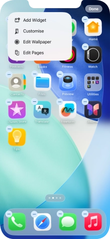 Press Customise. Press Customise.