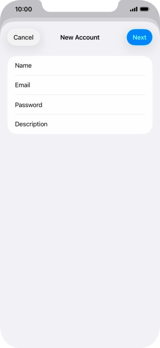 Press Description and key in the required name.