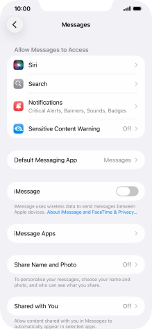 Press the indicator next to 