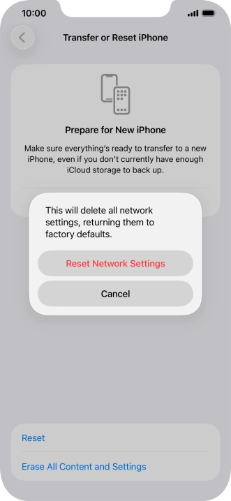 Press Reset Network Settings.