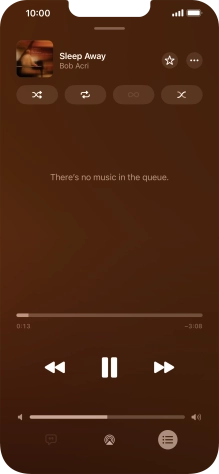 Press the shuffle icon to turn the function on or off.