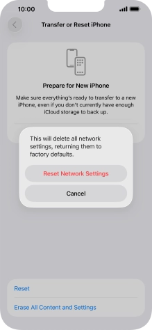 Press Reset Network Settings.