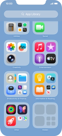 The app is now placed in the Hidden folder in the App Library.